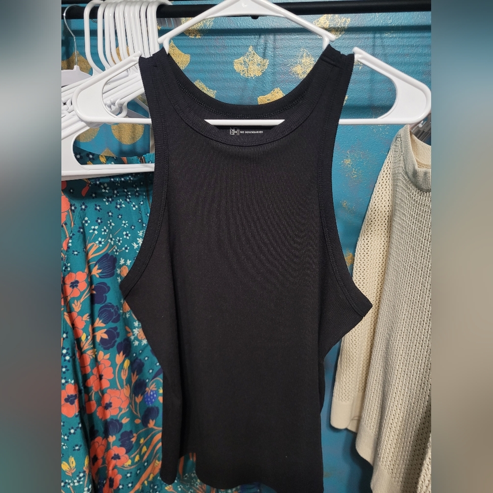 NoBo High Neck Black Tank Top EUC L jr
